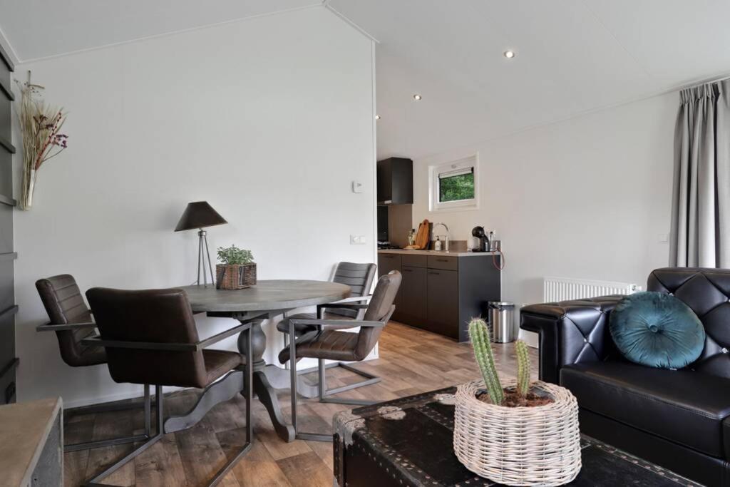 Luxe Chalet In Oosterwolde In Friesland, Op Rustig Park Met Uitzicht Op Meer En Strandje Εξωτερικό φωτογραφία
